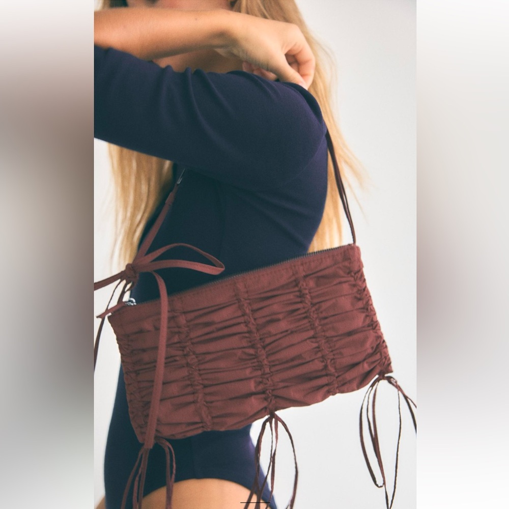ZARA RUCHED SHOULDER BAG